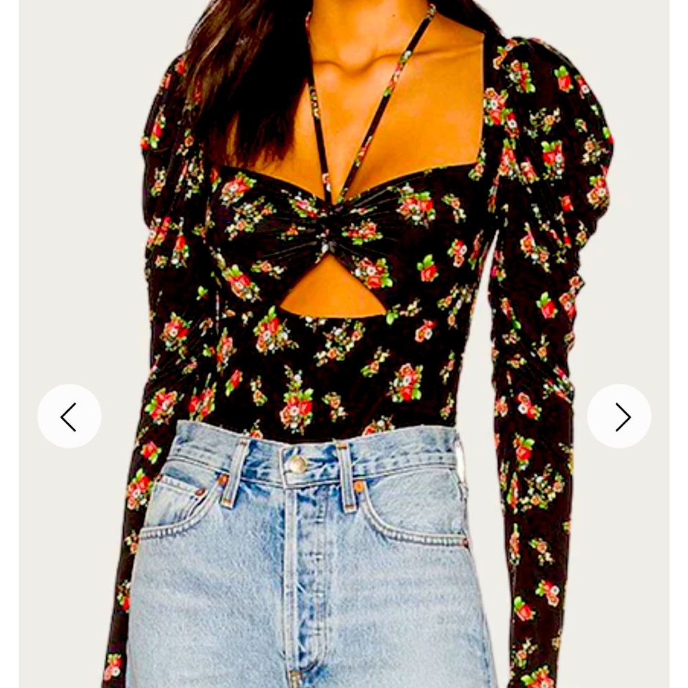 AFRM COPPELIA CUTOUT SLINKY KNIT BODYSUIT